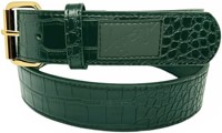 Loosey Croc Skin Belt - green