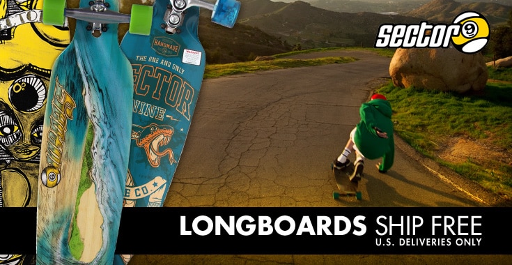 Longboards Ship Free - U.S. Deliveries Only