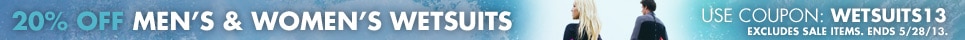 20% off Wetsuits