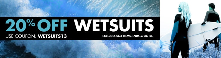 20% off Wetsuit Sale