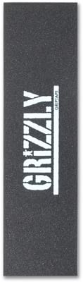Grizzly Stamp Print Perforated Skateboard Grip Tape - black/white print - view large