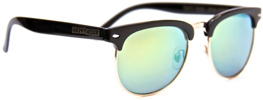 Happy Hour Bryan Herman G2 Sunglasses - gloss black/gold mirror lens - view large