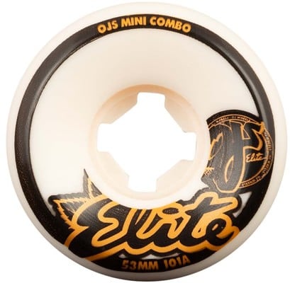 OJ Elite Mini Combo Skateboard Wheels - white/orange (101a) - view large