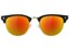 Glassy Attach Premium Polarized Sunglasses - matte black/red mirror polarized lens - front