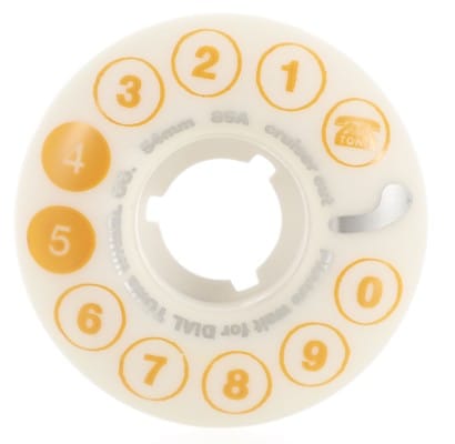 Dial Tone Wheel Co. Digital Rotary Cruiser Round Cut - white/gold (85a) - view large