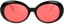 Glassy Burt Premium Plus Polarized Sunglasses - black/red polarized lens - front