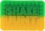 Shake Junt Box Logo Wax - yellow/green