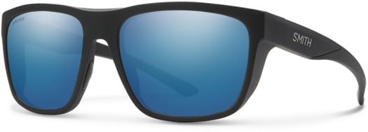 Smith Barra Polarized Sunglasses - matte black/blue mirror polarized lens - view large