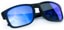 Dang Shades All Terrain Polarized Sunglasses - matte black/blue mirror polarized lens - front