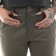 Volcom Women's Frochickie Boyfriend Pants - army green combo - front detail