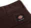 Dickies Slim Straight Skate Pants - chocolate brown - reverse detail