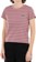Vans Women's Striped Baby T-Shirt - mesa rose
