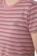Vans Women's Striped Baby T-Shirt - mesa rose - front detail