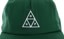HUF Essentials Unstructured Triple Triangle Snapback Hat - forest green - front detail