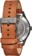 Nixon Sentry Solar Leather Watch - navy sunray/silver - reverse