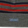 Krooked Moon Smile Script Beanie - charcoal heather/blue/red - detail
