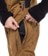 686 Women's Black Magic Bib Insulated Pants - breen geo jacquard - zipper detail