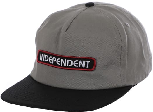 Independent B/C Groundwork Snapback Hat - grey/black - view large