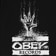Obey Records Hand T-Shirt - black - front detail