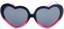 Happy Hour Heart Ons Sunglasses - black red drip - front