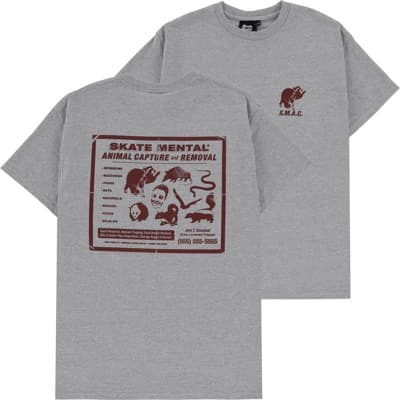 Skate Mental S.M.A.C. T-Shirt - heather grey - view large