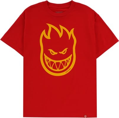 Spitfire Bighead T-Shirt - red/gold print - view large