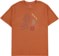 Brixton Lanark T-Shirt - paradise orange garment dye