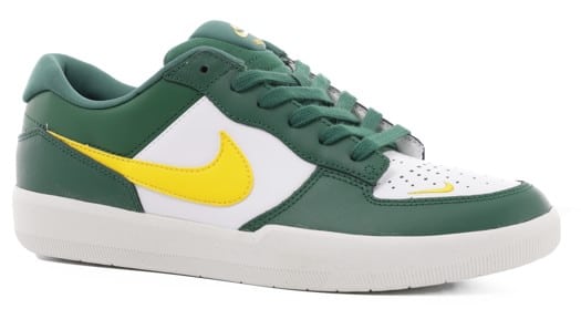 Nike SB Force 58 PRM L Skate Shoes - gorge green/tour yellow-white - view large