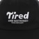 Tired Nothingth Snapback Hat - black - front detail