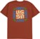 Obey Elements T-Shirt - terracotta - reverse