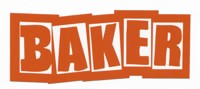 Baker Brand Logo Sticker - orange/white