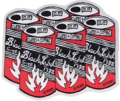 Black Label 35 Years Six Pack Sticker - view large