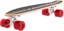 Arbor Bogart Micron 23.75" Complete Cruiser Skateboard - silver trucks / trans red wheels - angle
