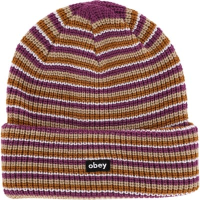 Obey Loose Groove Beanie - clay multi - view large