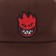 Spitfire Bighead Fill Snapback Hat - brown/red - front detail