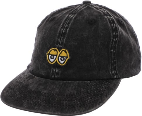 Krooked Eyes Strapback Hat - black wash/gold - view large