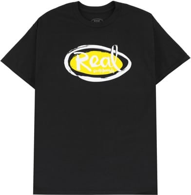 Real Natas Oval T-Shirt - black/yellow - view large