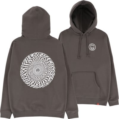 Spitfire Swirled Classic Hoodie - charcoal/white - view large
