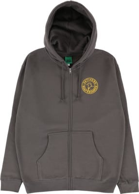 Anti-Hero Basic Pigeon Round Embroidered Zip Hoodie - charcoal/gold - view large