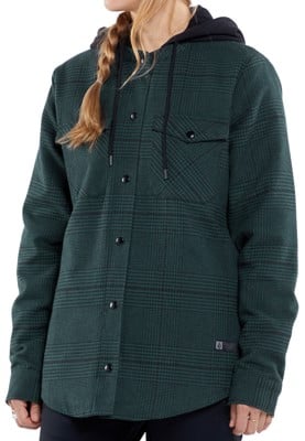 Volcom Women's Insulated Flannel Jacket - balsam - view large