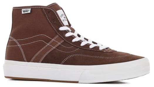 Vans Crockett Pro High Decon Skate Shoes - brown/white - view large