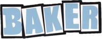 Baker Brand Logo Sticker - black/white/light blue