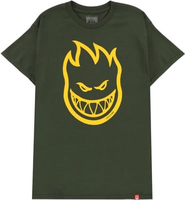 Spitfire Bighead T-Shirt - forest green/gold print - view large