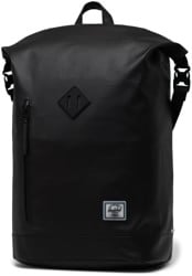 Herschel Supply Roll Top Weather Resistant Backpack - black