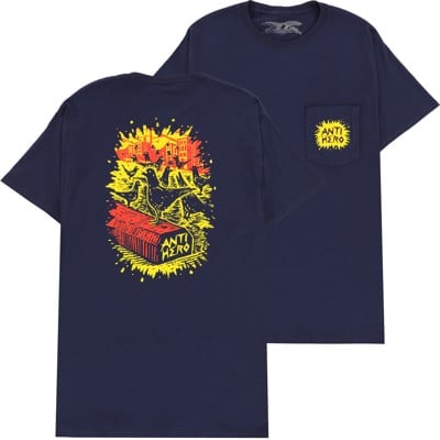 Anti-Hero Curb Pigeon Pocket T-Shirt - navy - view large