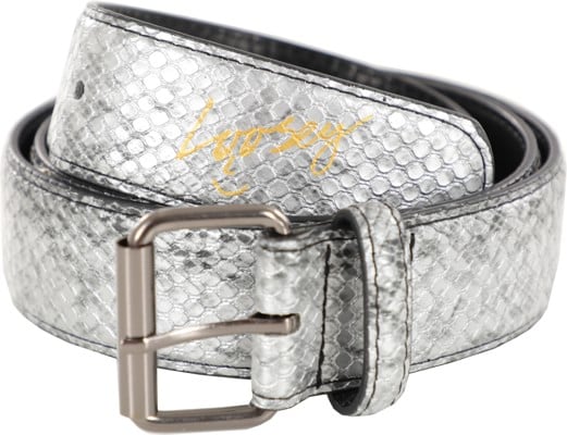 Loosey Silver Snake Skin Belt - silver - view large