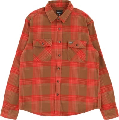 Brixton Bowery Flannel - barn red/bison - view large