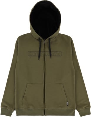 Independent Bar Stitch Zip Hoodie - olive - view large