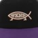 WKND Evo Fish Snapback Hat - black/purple - front detail
