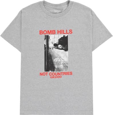 GX1000 Bomb Hills Not Countries T-Shirt - heather grey - view large